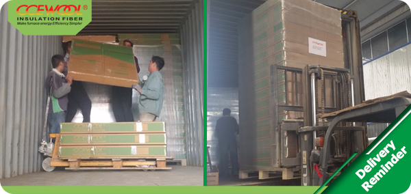 On time shipment – CCEWOOL insulation ceramic fiber board