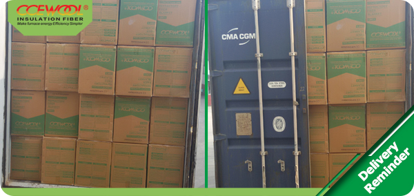 On time shipment – CCEWOOL insulation ceramic fiber board